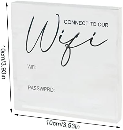 סימן סיסמא WiFi | שולחן אקרילי שלט wifi לחדר אורחים - עמדת Wifi של סימני WiFi אקריליק שקופה מחזיקת סימנים